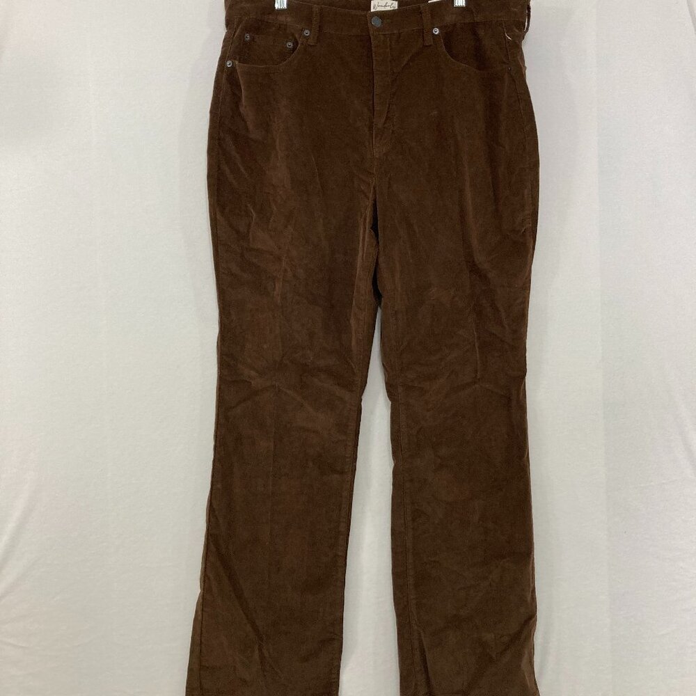 New Wonderly size 18 Brown Corduroy High‎ Rise Bootcut Pants